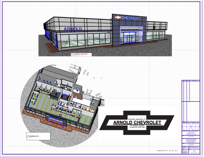 car dealership architectural drawing